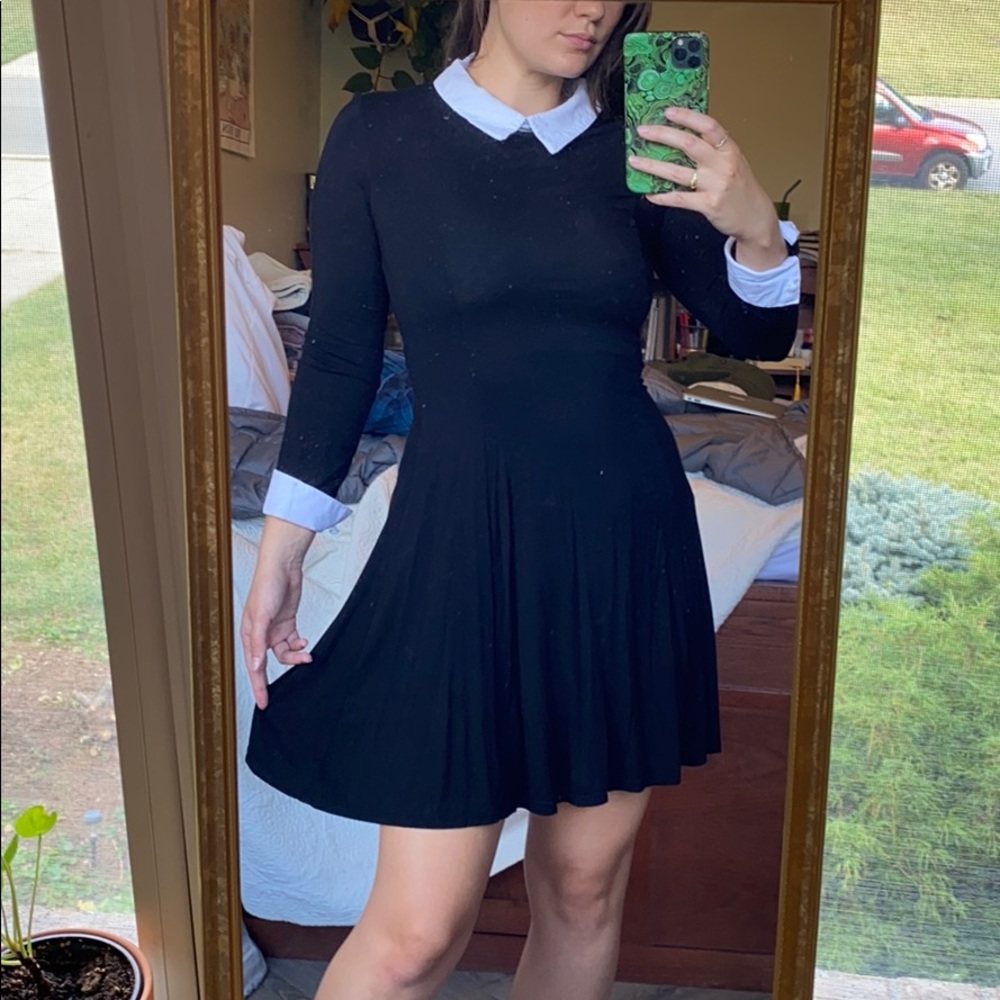 Black collard dress
